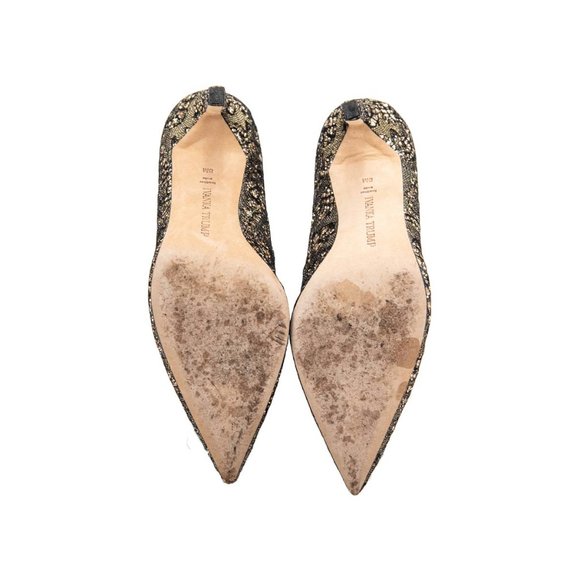 Ivanka Trump Black and Gold Heels - Picture 4 of 4